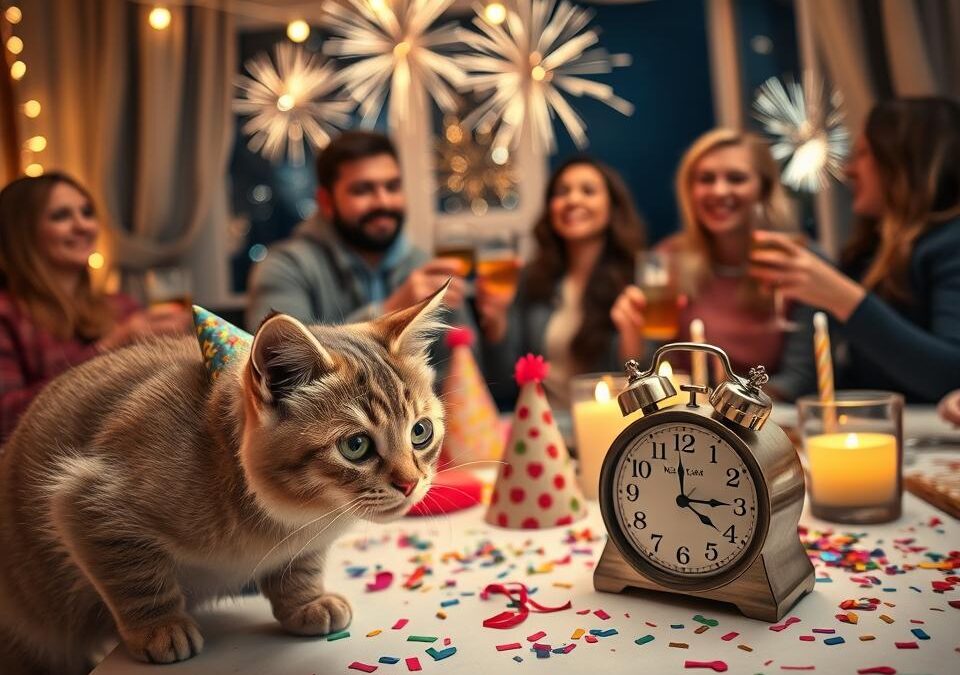 Impreza sylwestrowa? Na to zwróć uwagę, jeśli Twój kot jest z Tobą