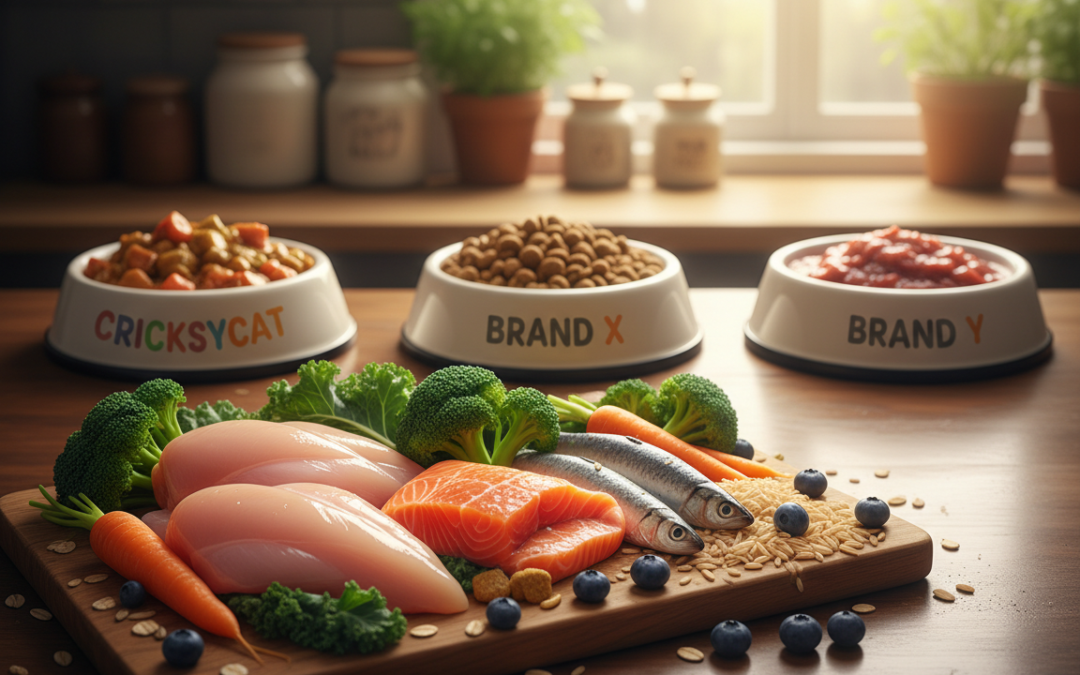 Udział naturalnych składników – porównanie CricksyCat z innymi markami