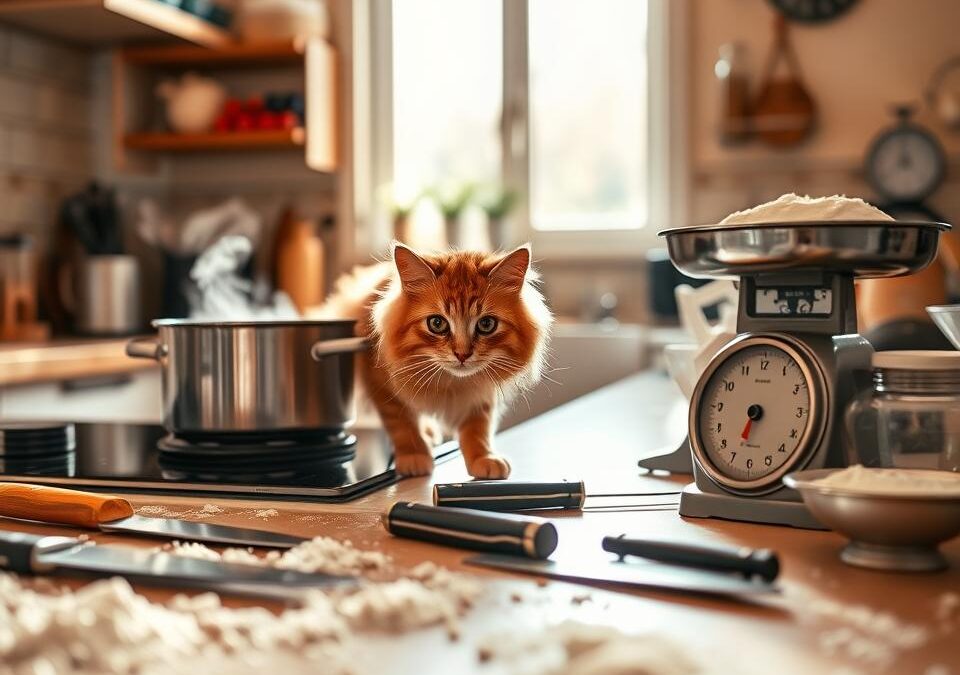 Zagrożenia w kuchni dla kota – Wszystko, co musisz o tym wiedzieć!