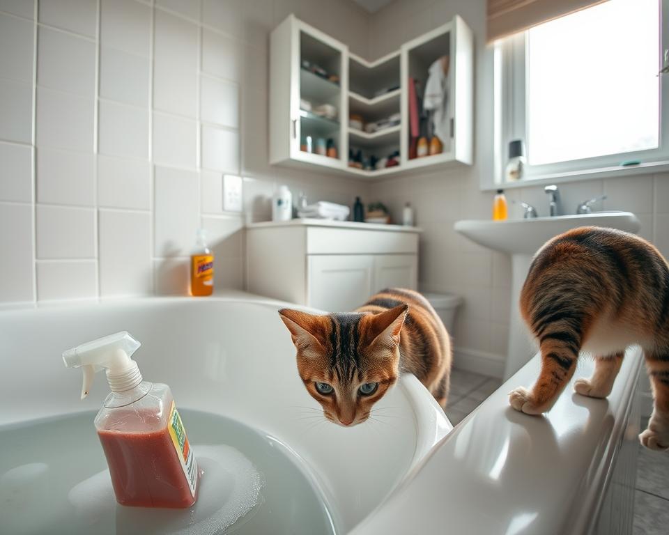 zagrożenia w łazience dla kota