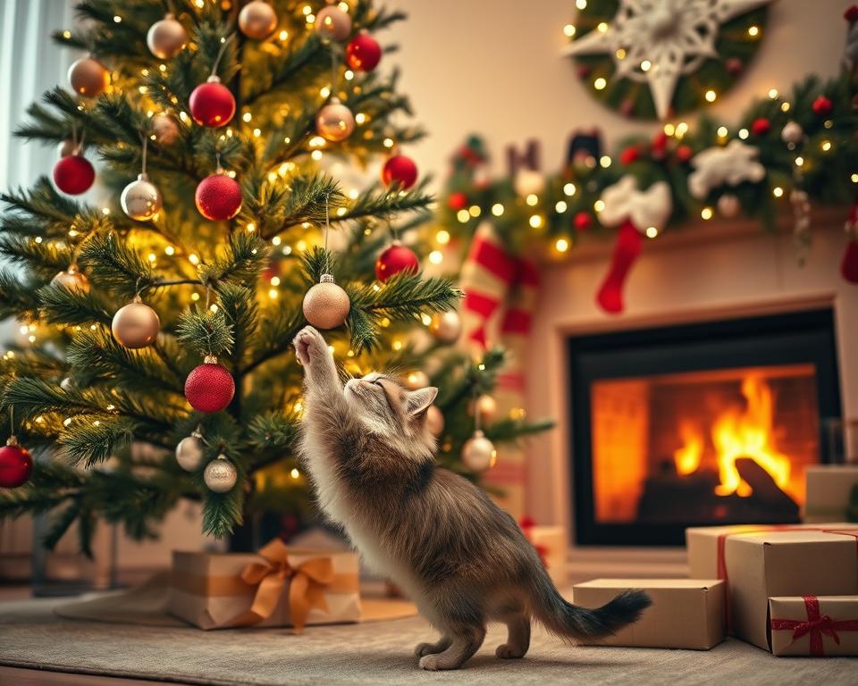 zagrożenia związane z choinką dla kota