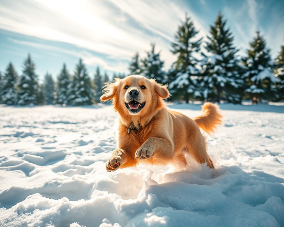 zalety-zabawy-psa-w-sniegu zalety zabawy psa w śniegu