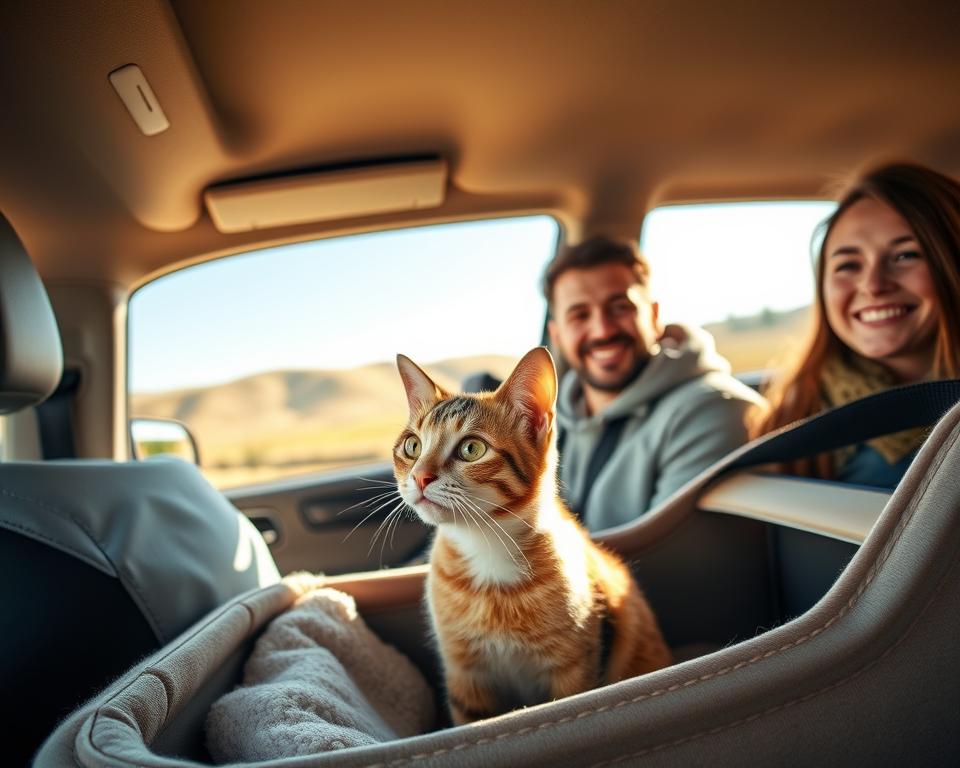 zasady podróżowania z kotem samochodem