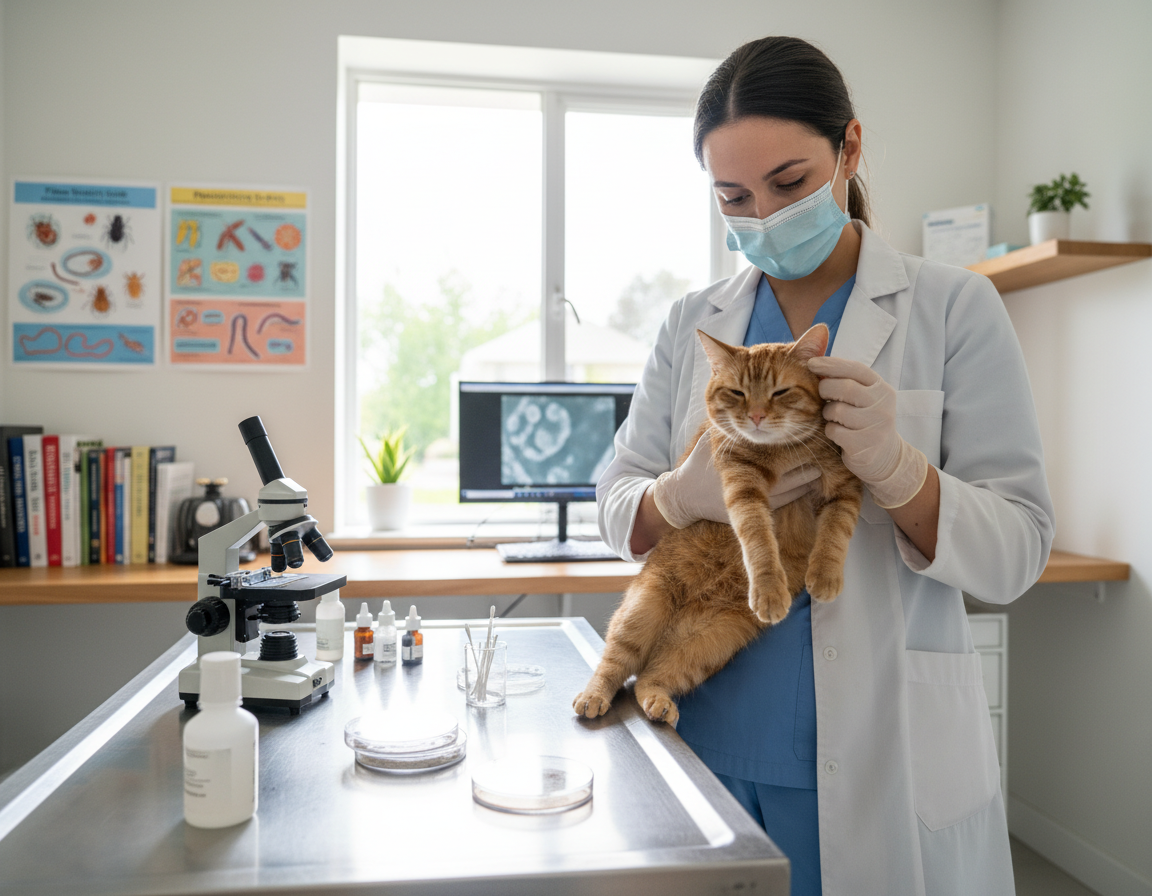 badania-przesiewowe-w-kierunku-pasozytow-u-kota badania przesiewowe w kierunku pasożytów u kota