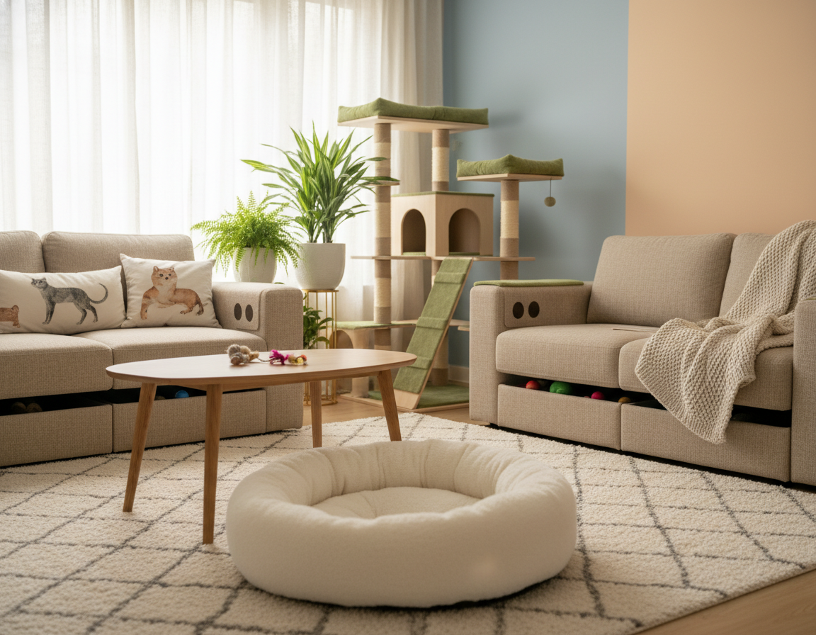 bezpieczne meble dla kota