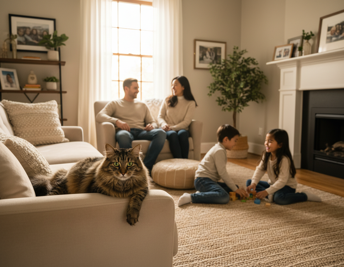 hierarchia w rodzinie z kotem