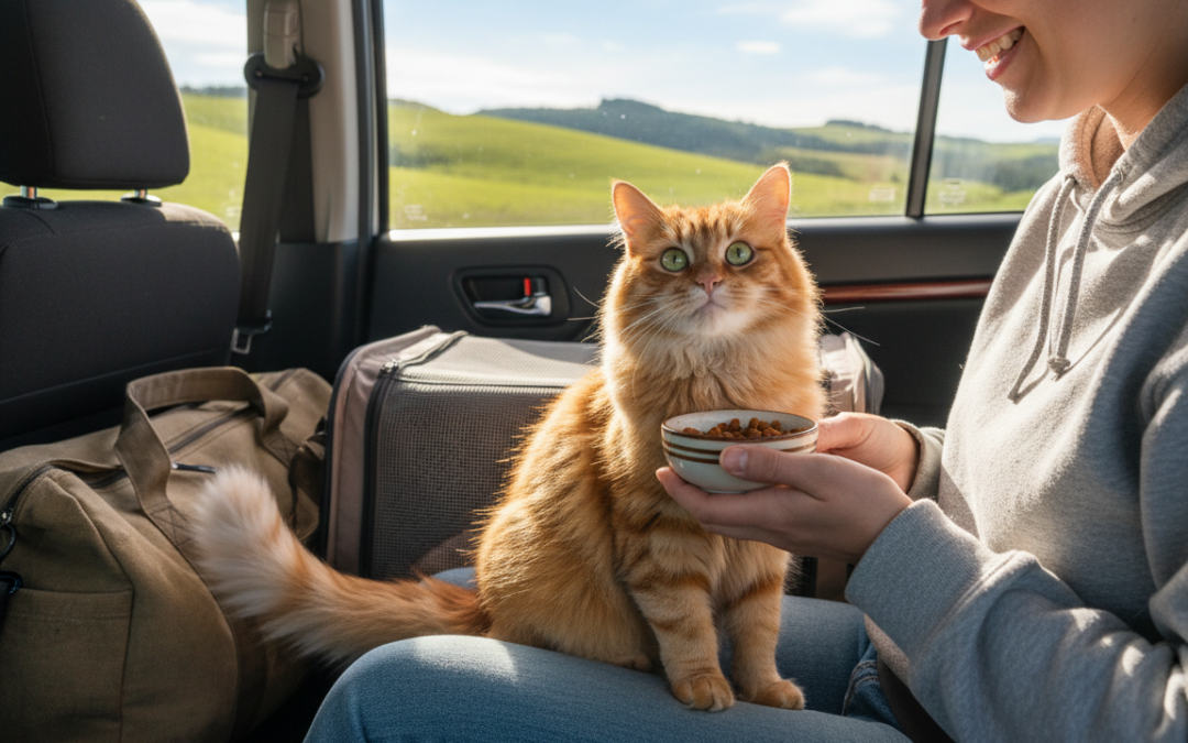 Karmienie kota w trakcie podróży – Wszystko, co musisz wiedzieć!