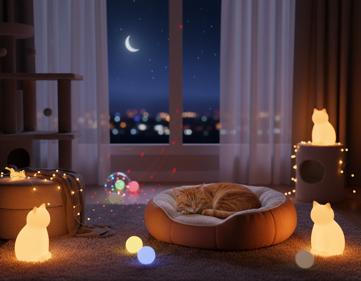 nocne-zrodla-swiatla-dla-kota nocne źródła światła dla kota