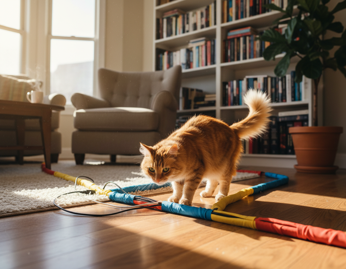 ochrona-kabli-elektrycznych-przed-kotem ochrona kabli elektrycznych przed kotem