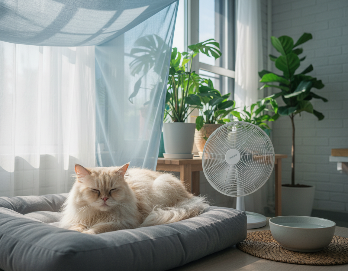 ochrona kota przed letnimi upałami