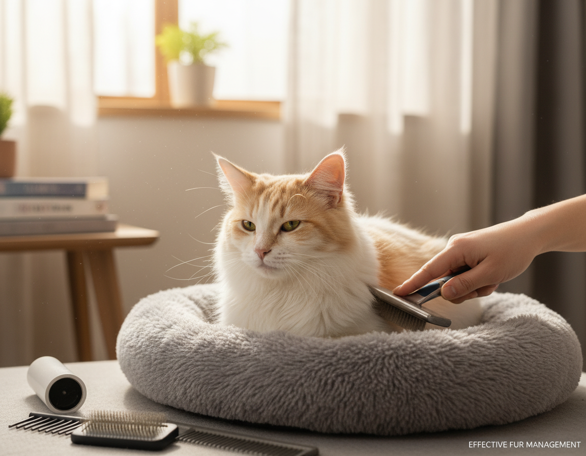 ograniczanie wypadania sierści u kota