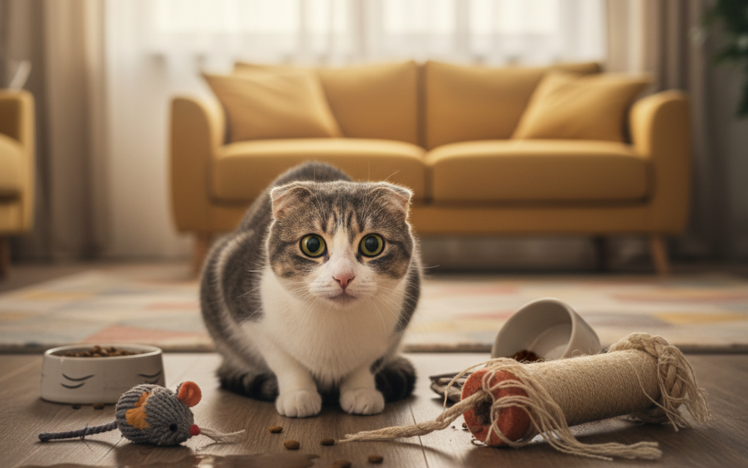 Oznaki stresowego zachowania u kota – Wszystko, co musisz o tym wiedzieć!