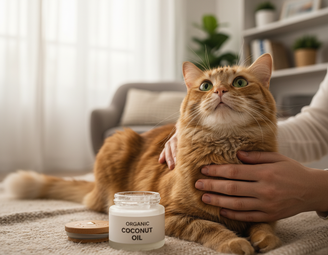 pielęgnacja skóry kota olejem kokosowym