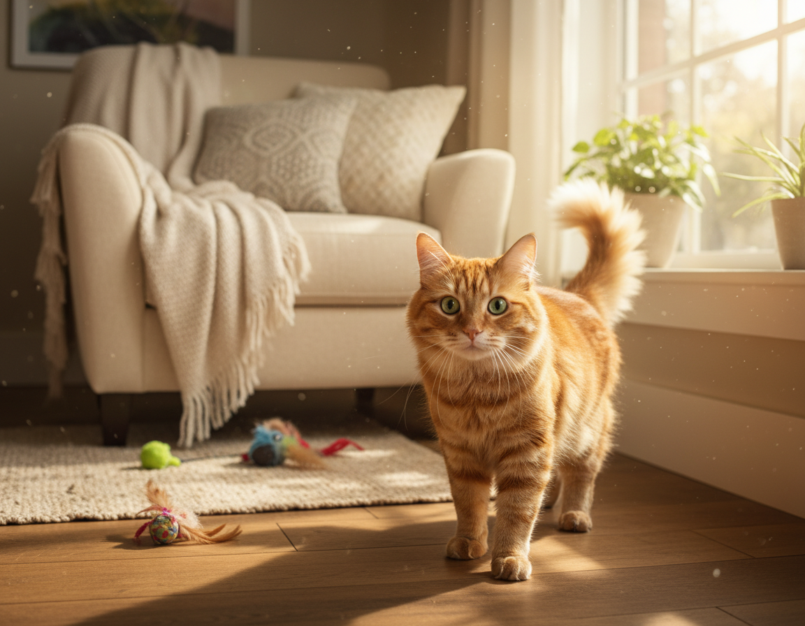 pokonywanie lęku u kota