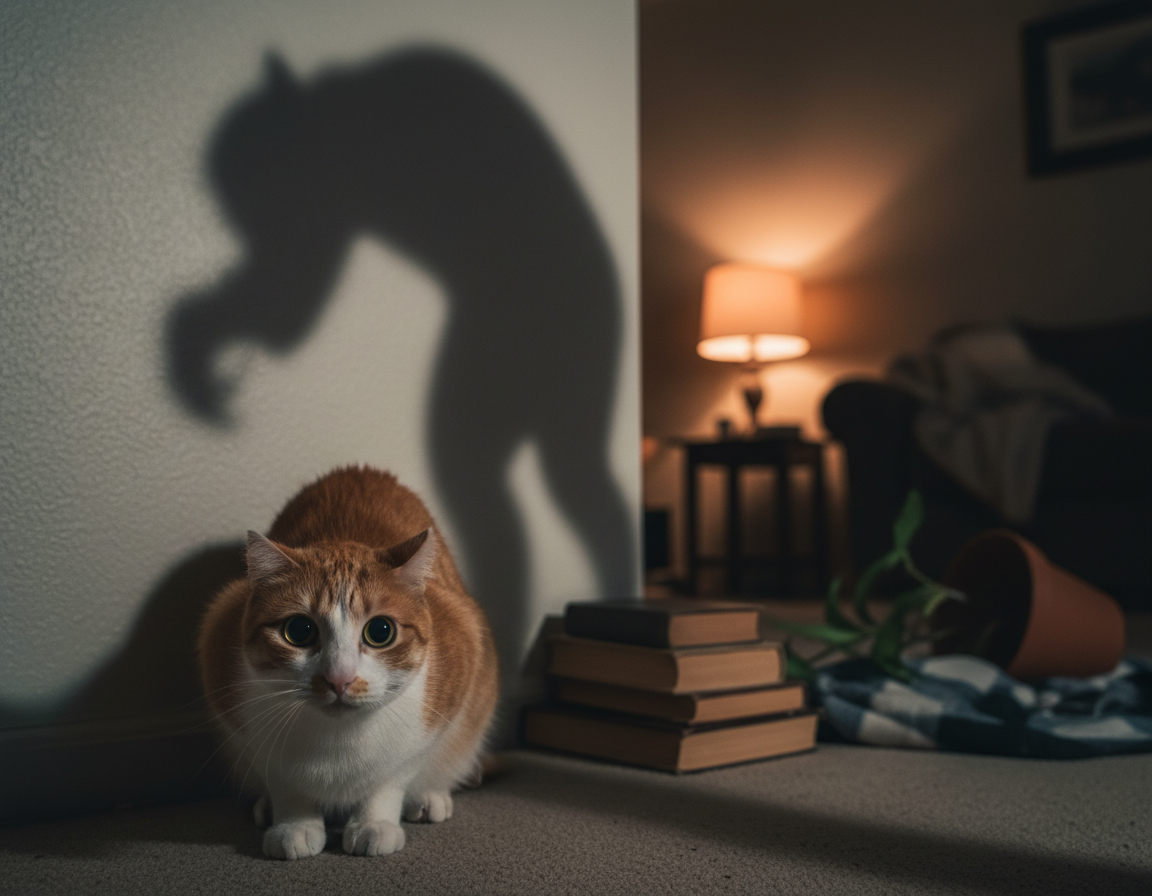 przejawy strachu u kota