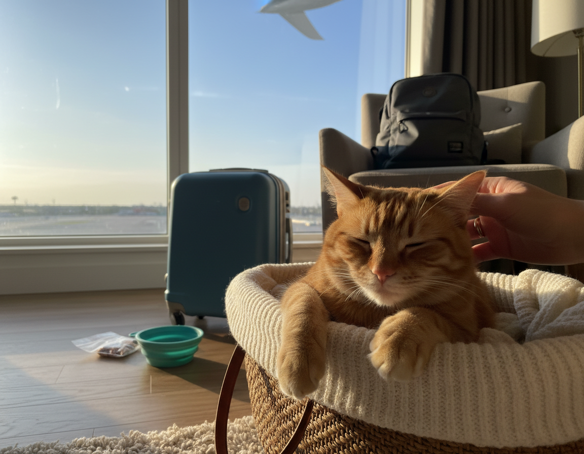 przygotowanie kota do podróży samolotem