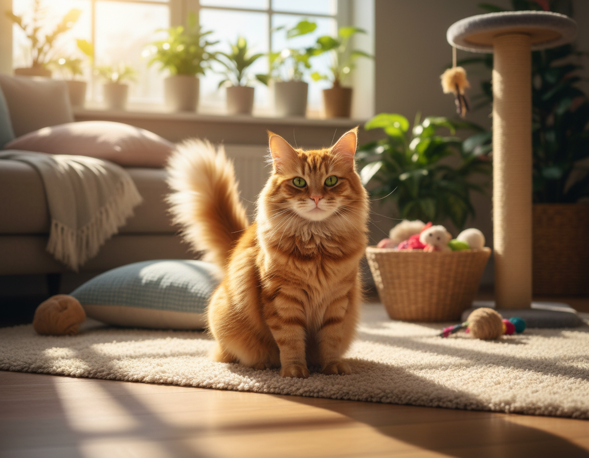 radosna mowa ciała kota