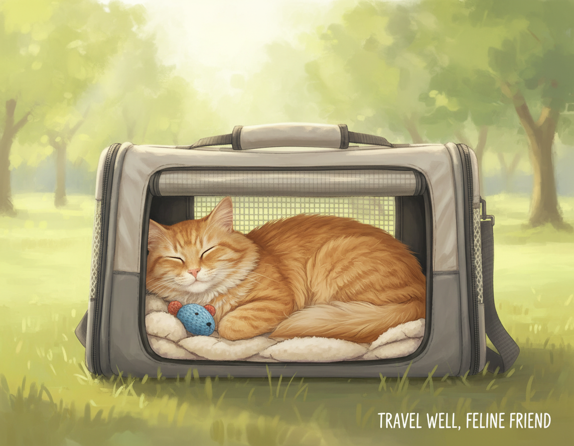 redukcja stresu podróżnego u kota