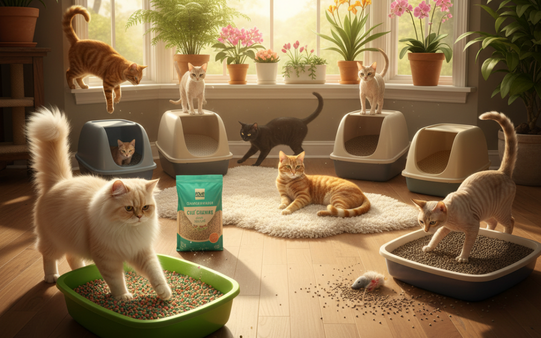 Rodzaj żwirku w domu z wieloma kotami – Wszystko, co musisz o tym wiedzieć!