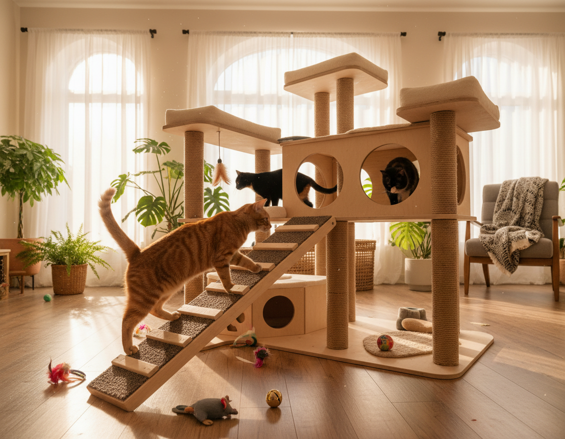 tor-przeszkod-w-domu-dla-kota tor przeszkód w domu dla kota