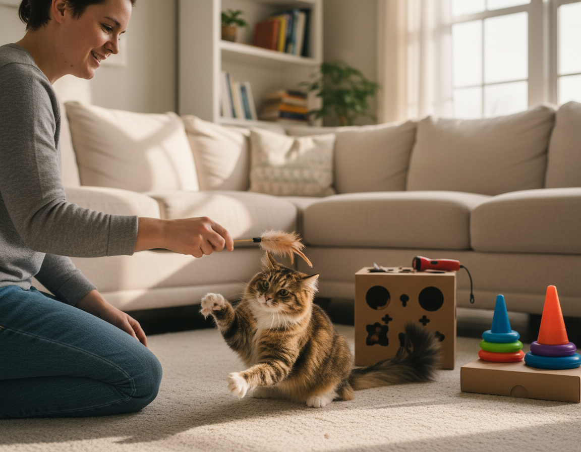 trening interaktywny dla kota