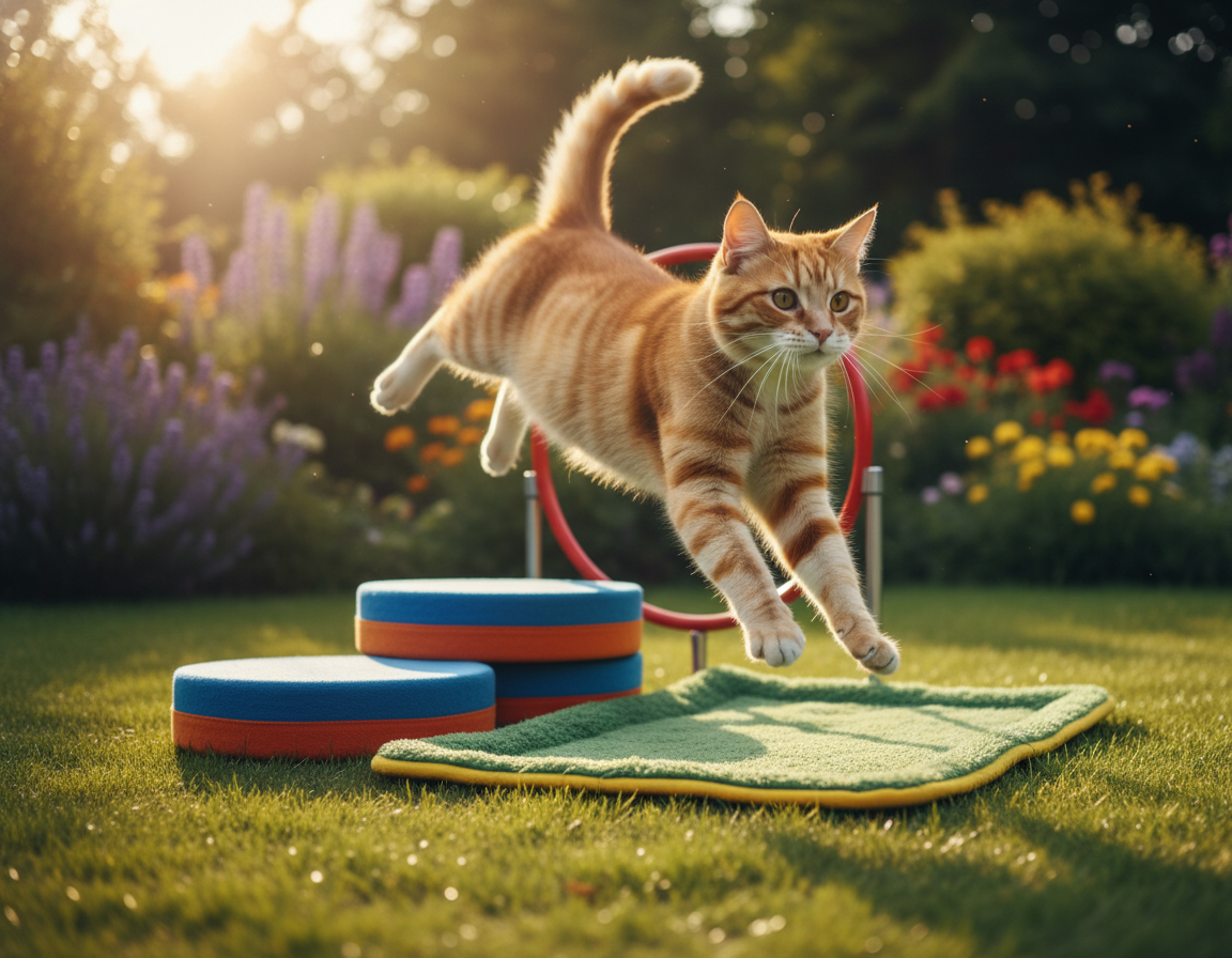 trening skoków kota