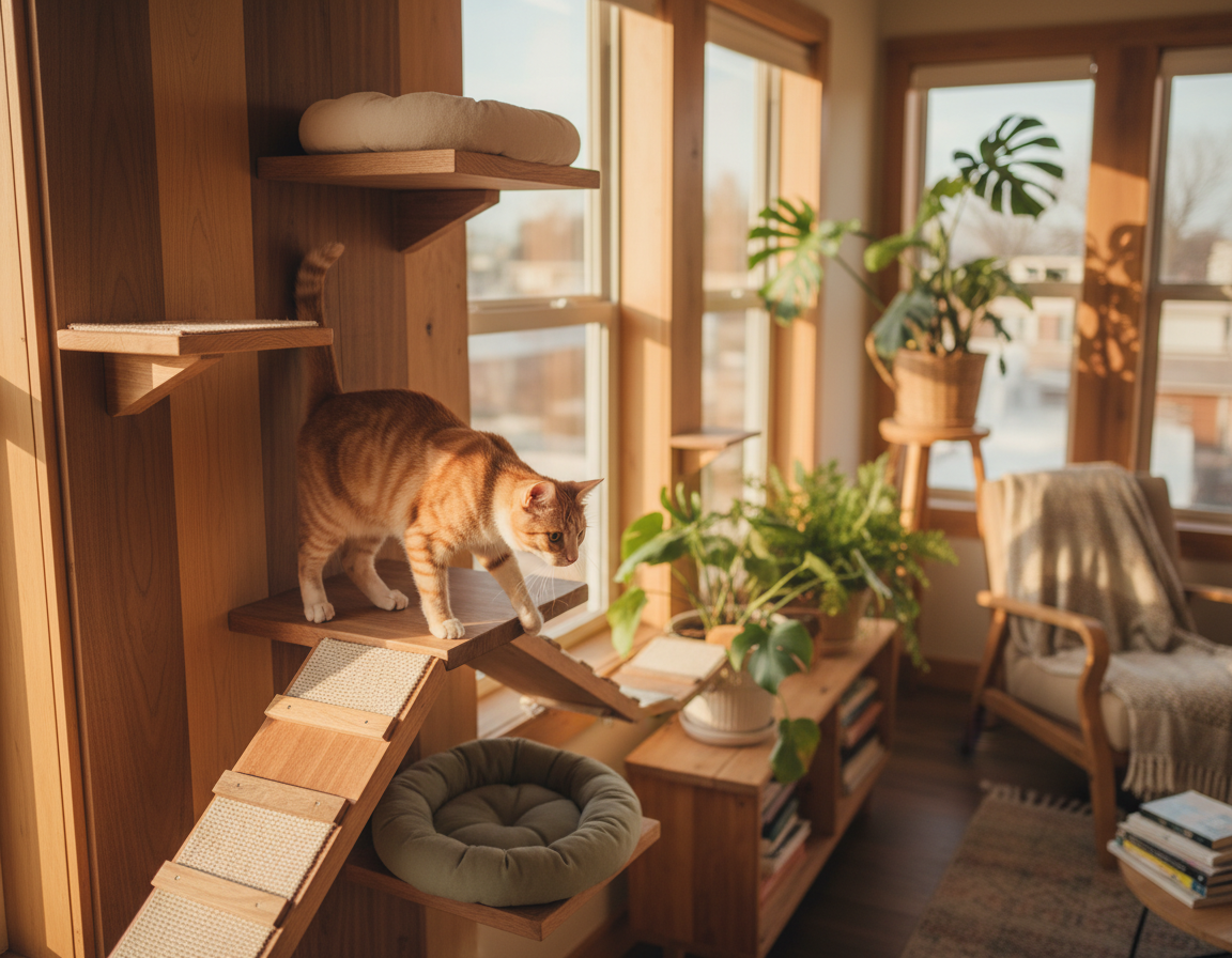 Tworzenie ściany wspinaczkowej dla kota – Wszystko, co musisz o tym wiedzieć!