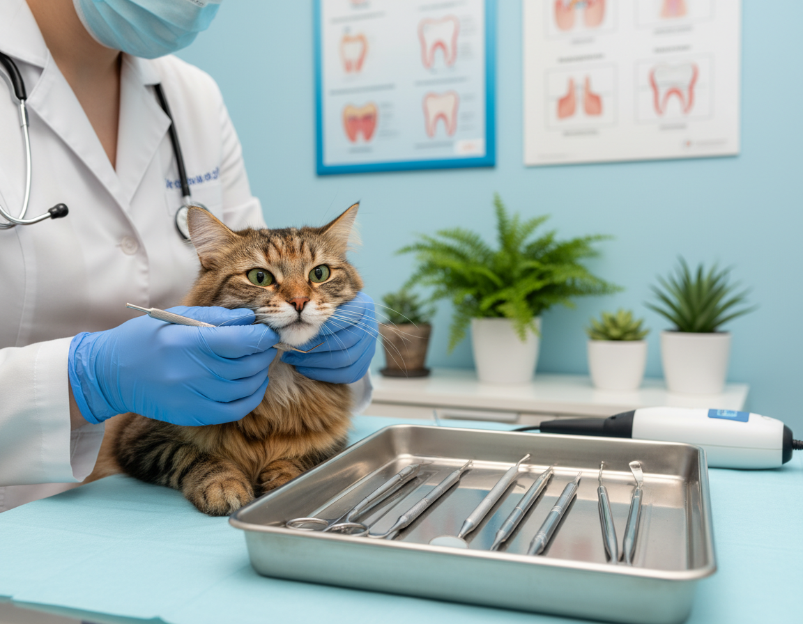 usuwanie-kamienia-nazebnego-u-kota usuwanie kamienia nazębnego u kota