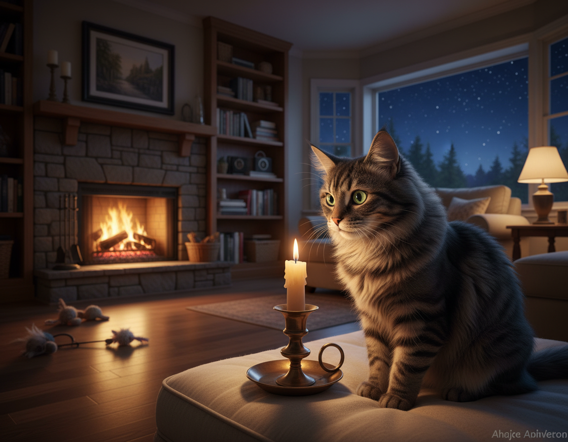 wieczorne rytuały kota