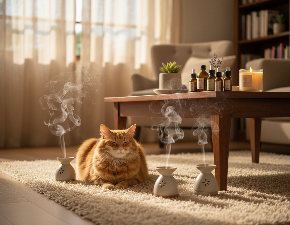 wpływ aromaterapii na kota
