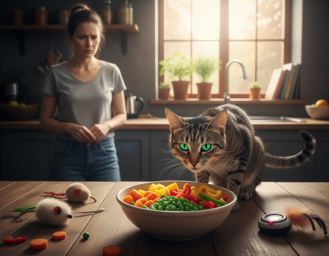 zagrożenia diety wegetariańskiej u kota