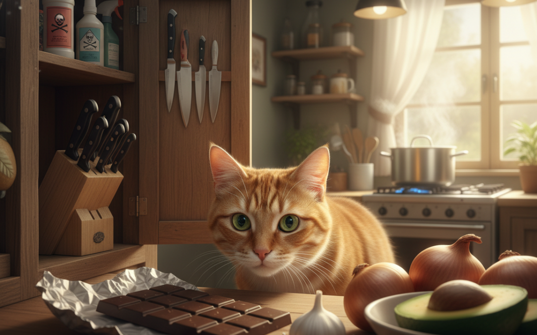 Zagrożenia kuchenne dla kota – Wszystko, co musisz wiedzieć!