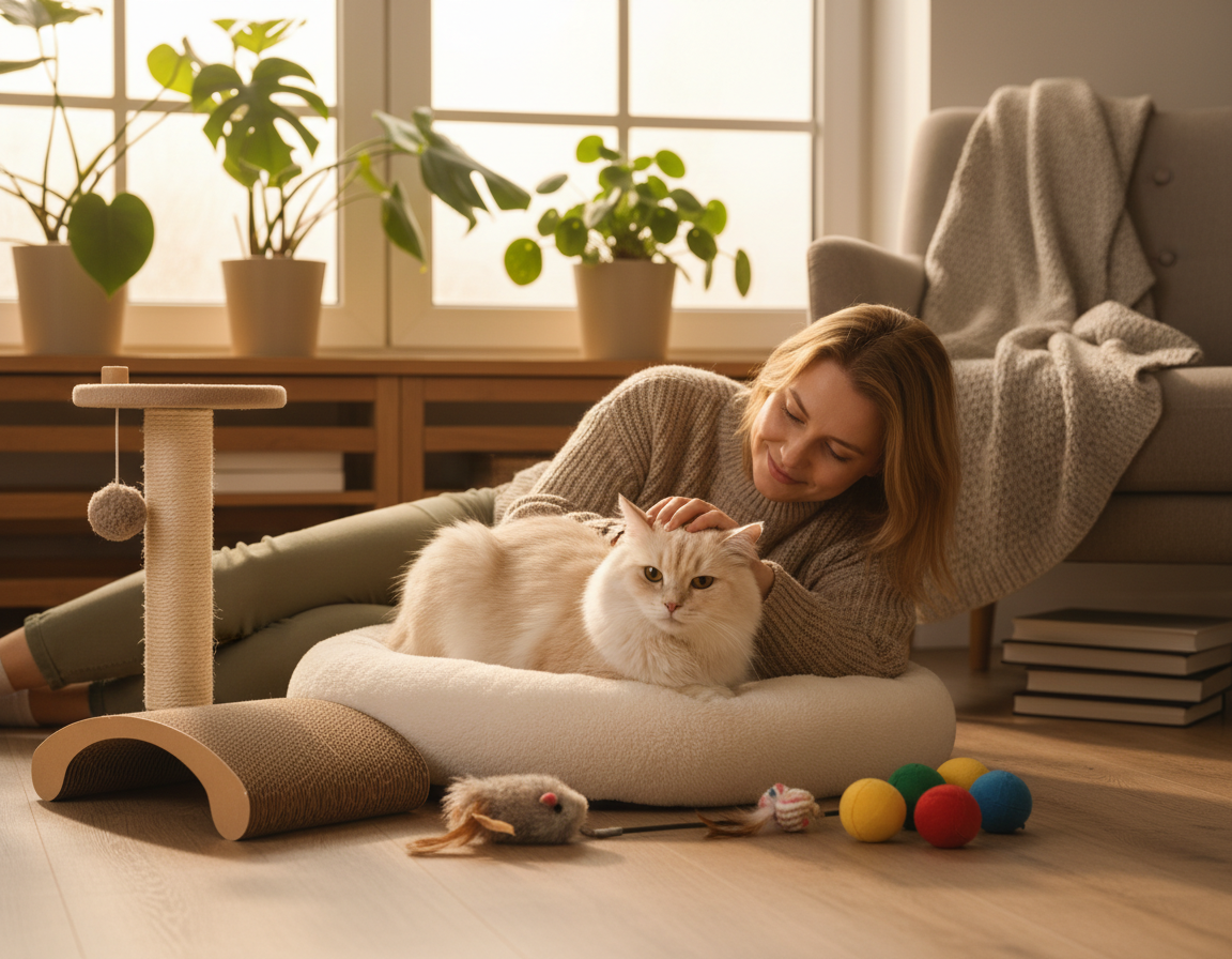 zmniejszanie lęku separacyjnego u kota