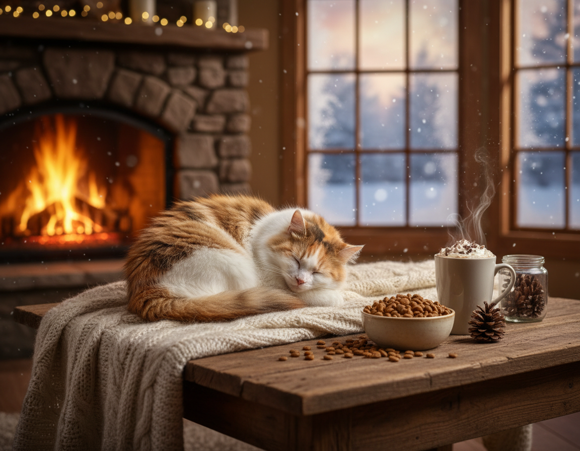 zwiększone zapotrzebowanie kaloryczne kota zimą