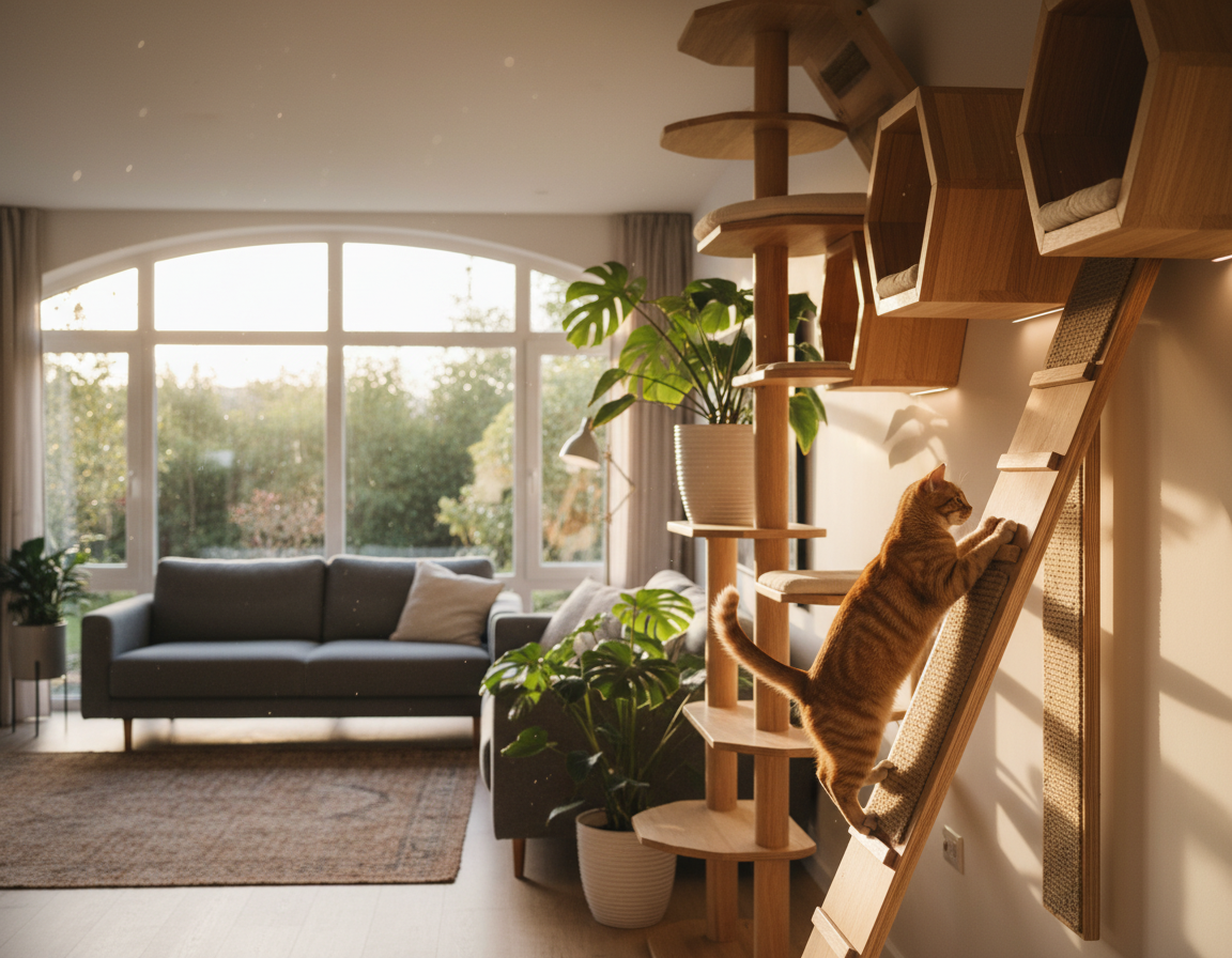 domowy system wspinaczkowy dla kota