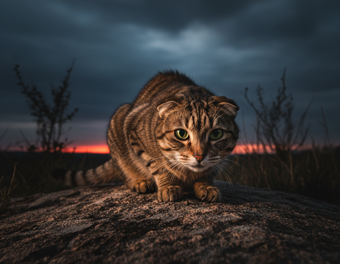 groźna mowa ciała kota