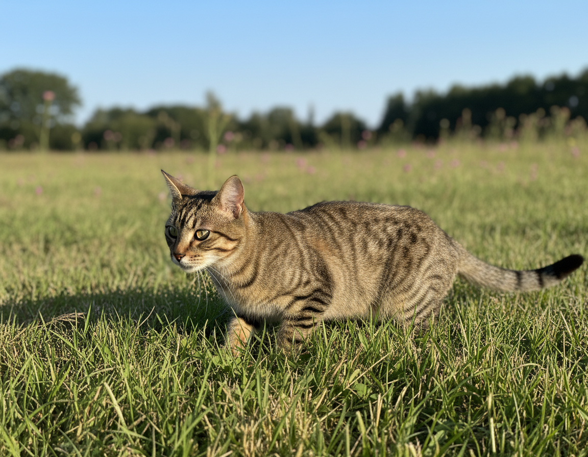 instynkt łowiecki kota na wolnym powietrzu