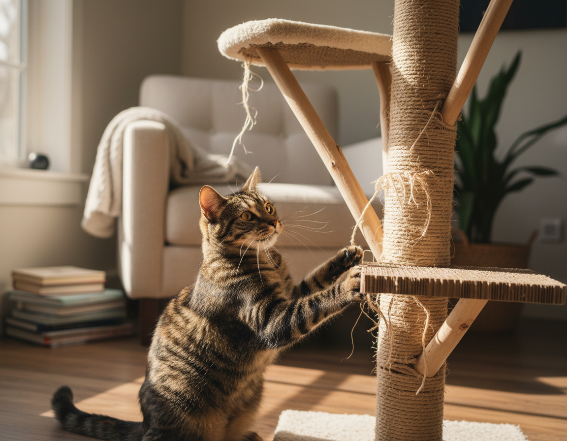 intencjonalność drapania u kota