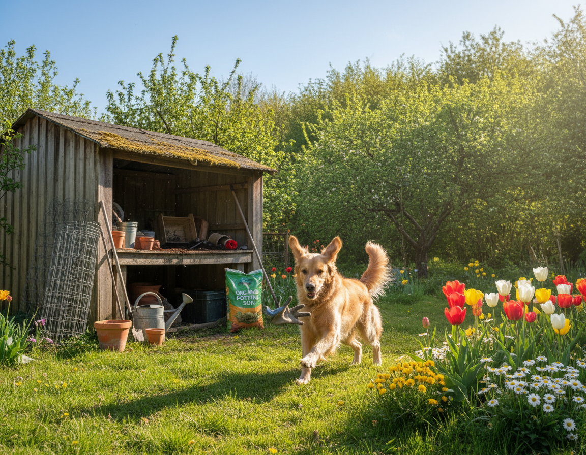 pies-wiosna-bezpieczenstwo-w-ogrodzie pies wiosna bezpieczeństwo w ogrodzie