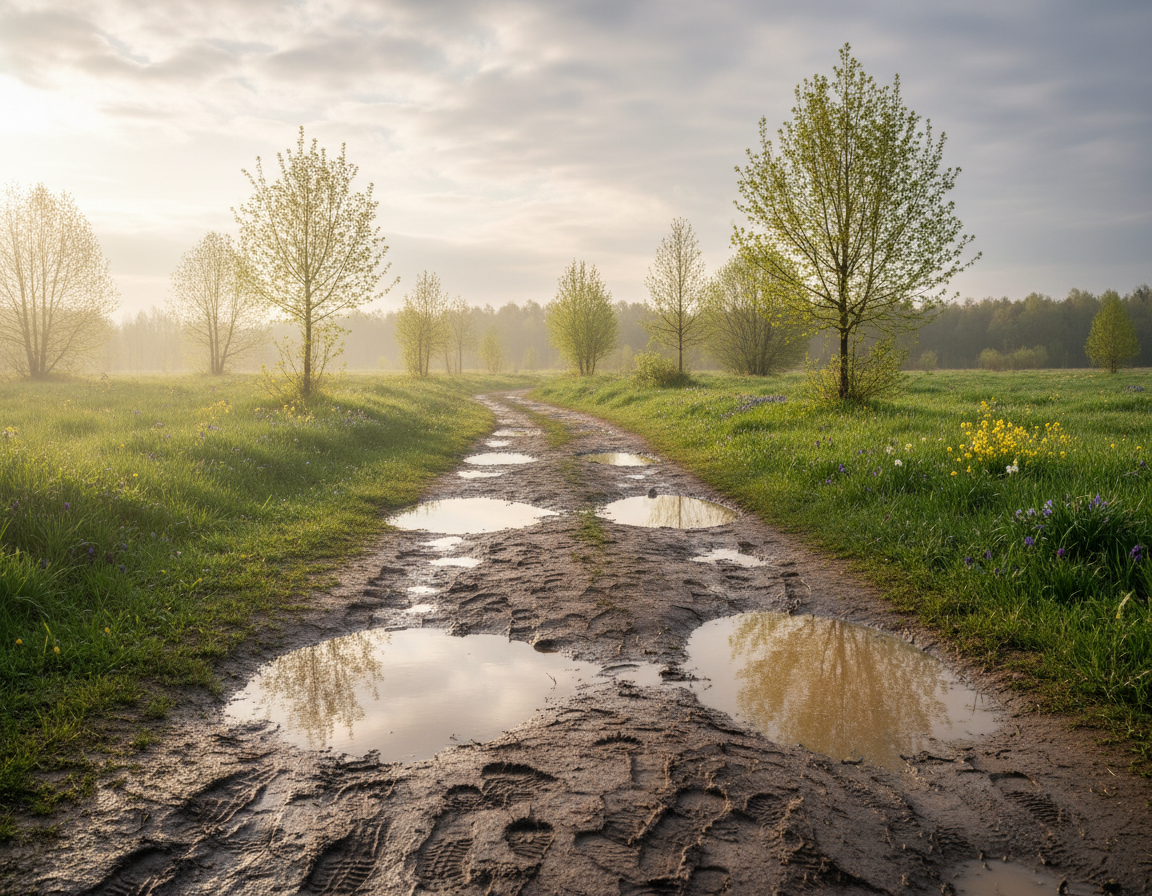 pies wiosna ochrona przed błotem