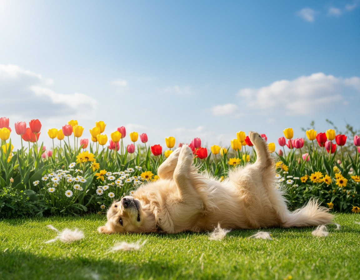 pies wiosna okres linienia