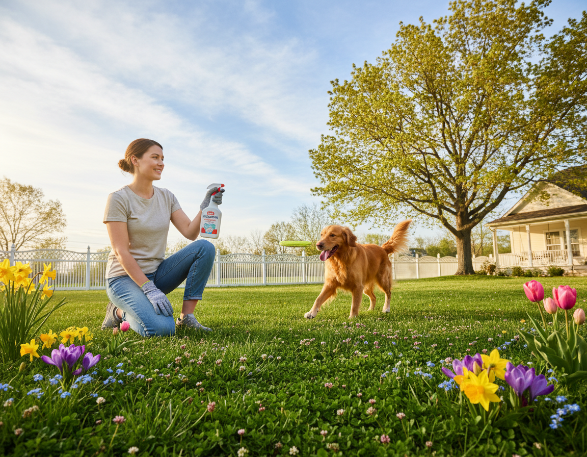 pies wiosna początek zwalczania pcheł