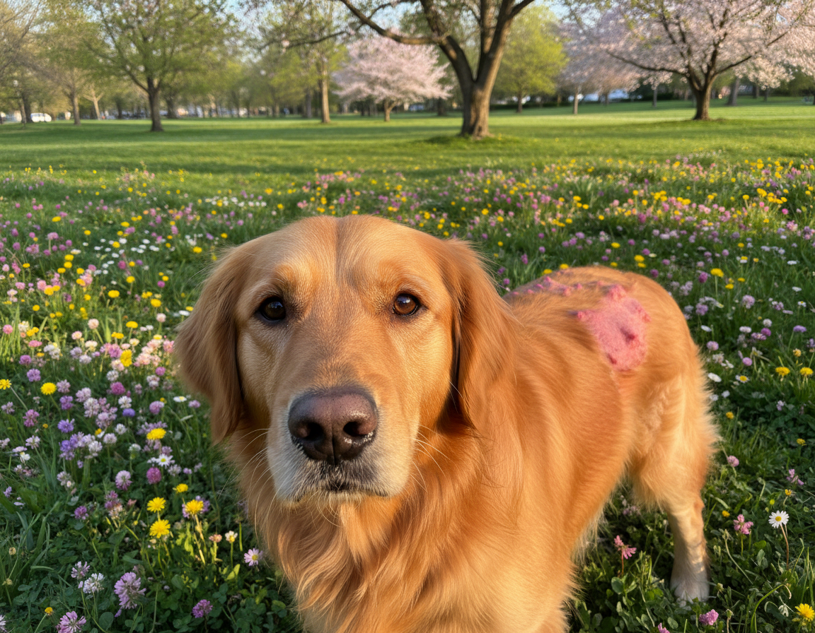 pies wiosna podrażnienie skóry
