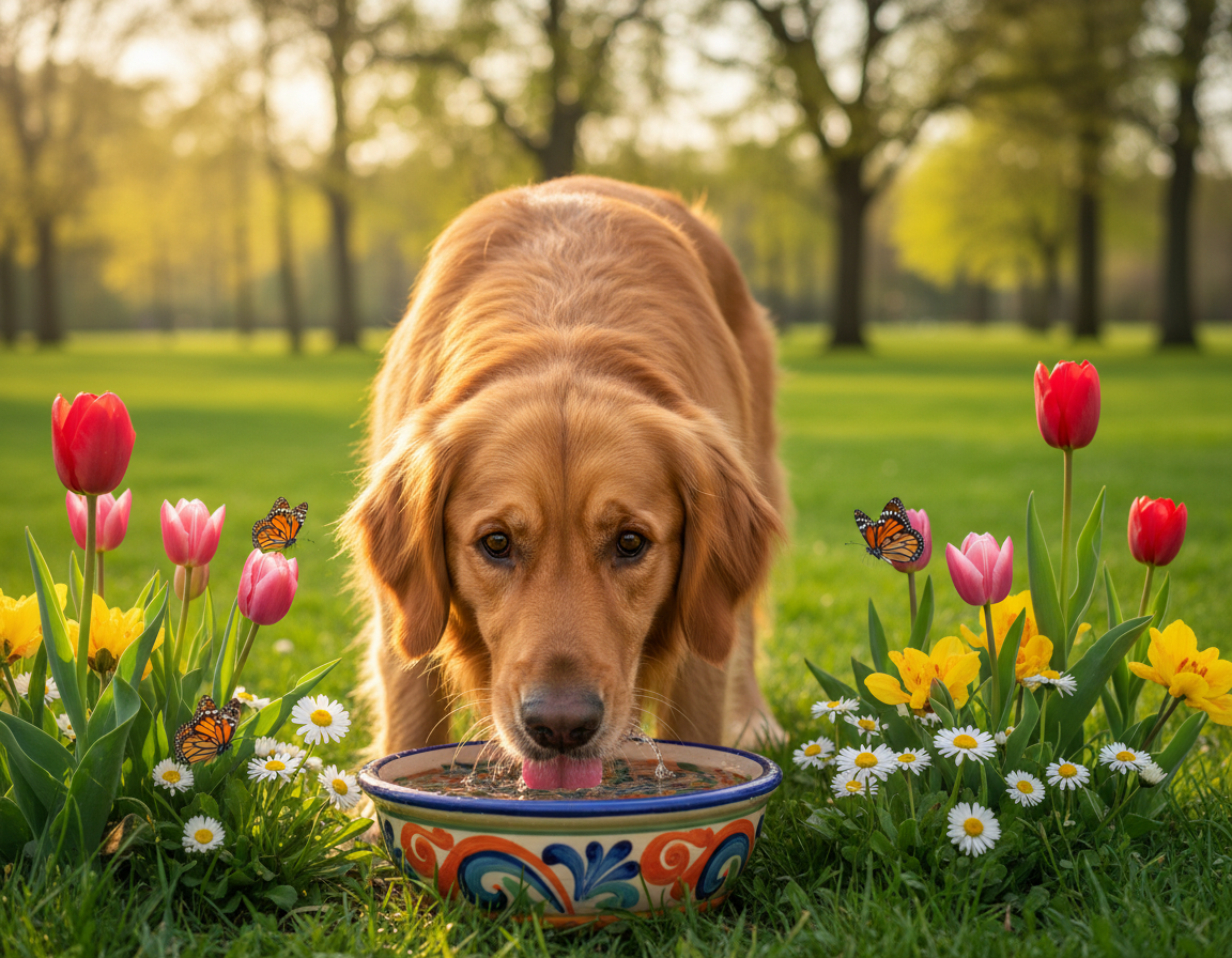 pies wiosna spożycie wody