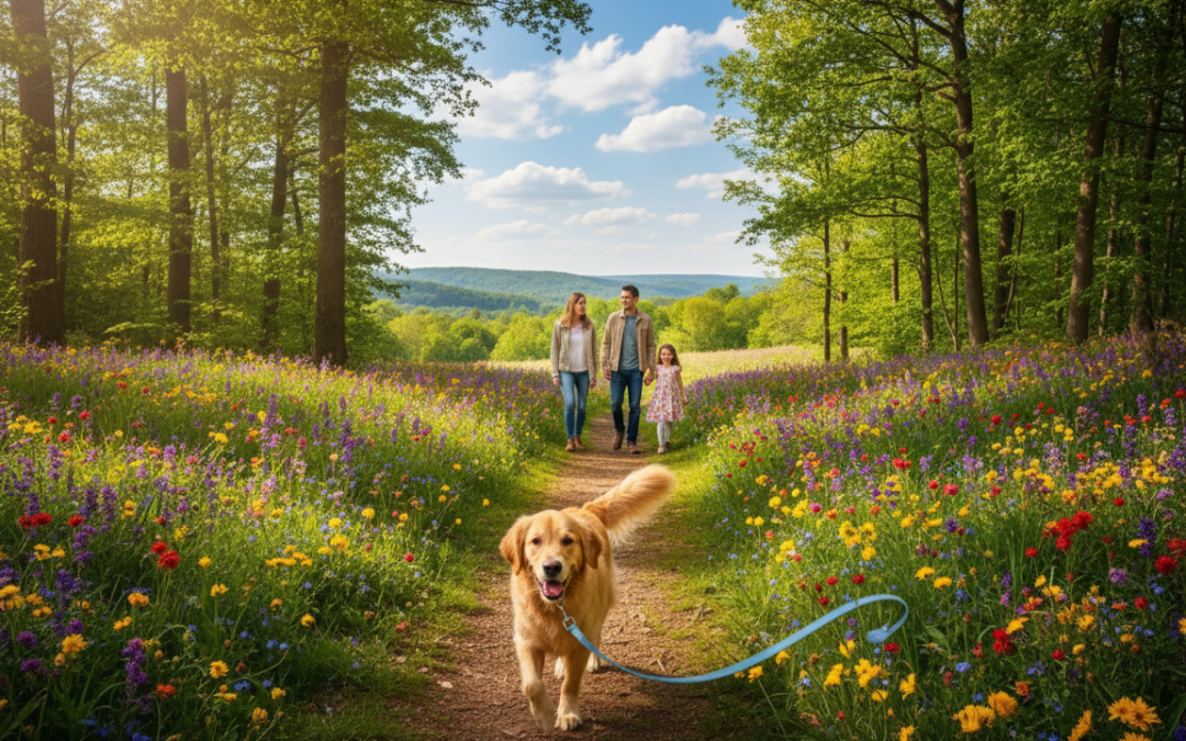 Wiosenne wędrówki z psem – na co zwrócić uwagę przed wyjściem