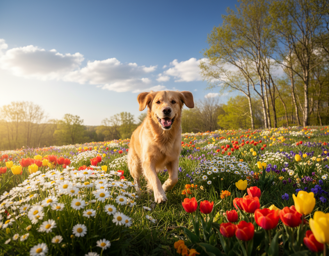 pies wiosna wzrost aktywności