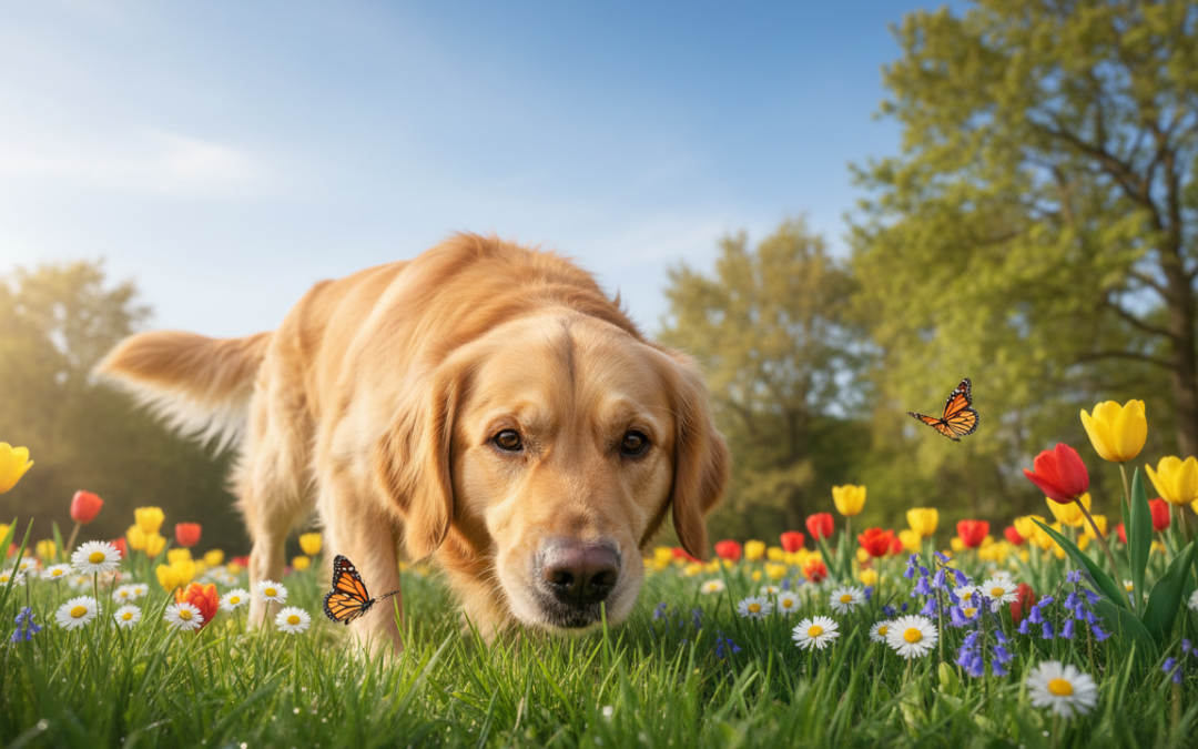 Węch psa wiosną – dlaczego jest intensywniejszy?