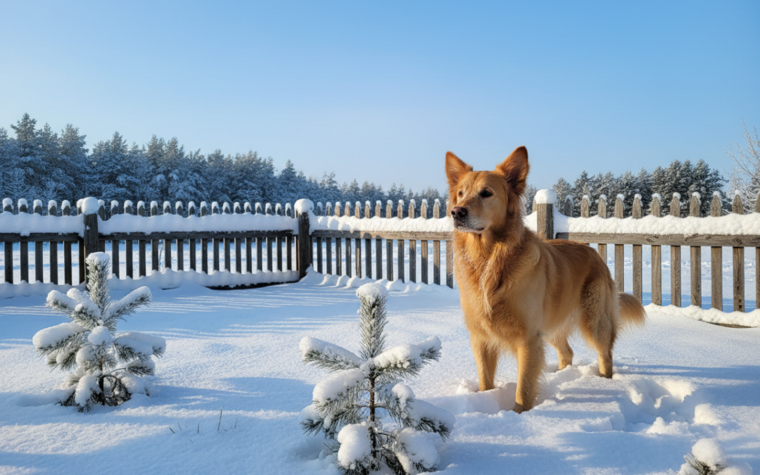 Nadzór zimą – gdy pies przebywa na zewnątrz