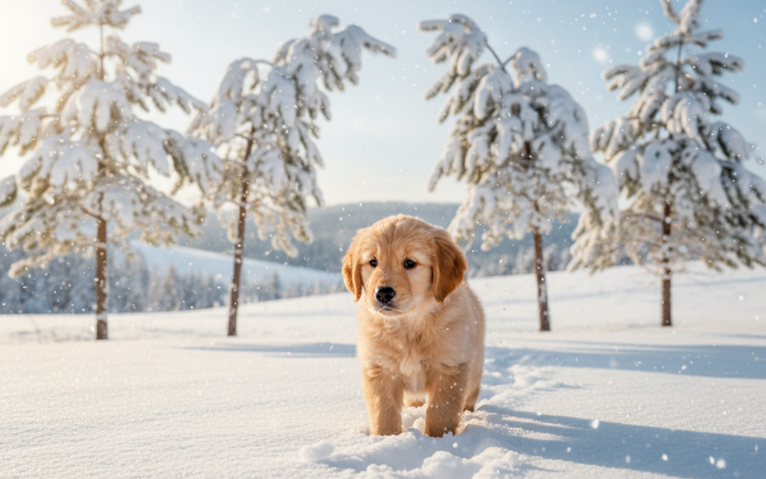 Jak przyzwyczaić szczeniaka do śniegu?