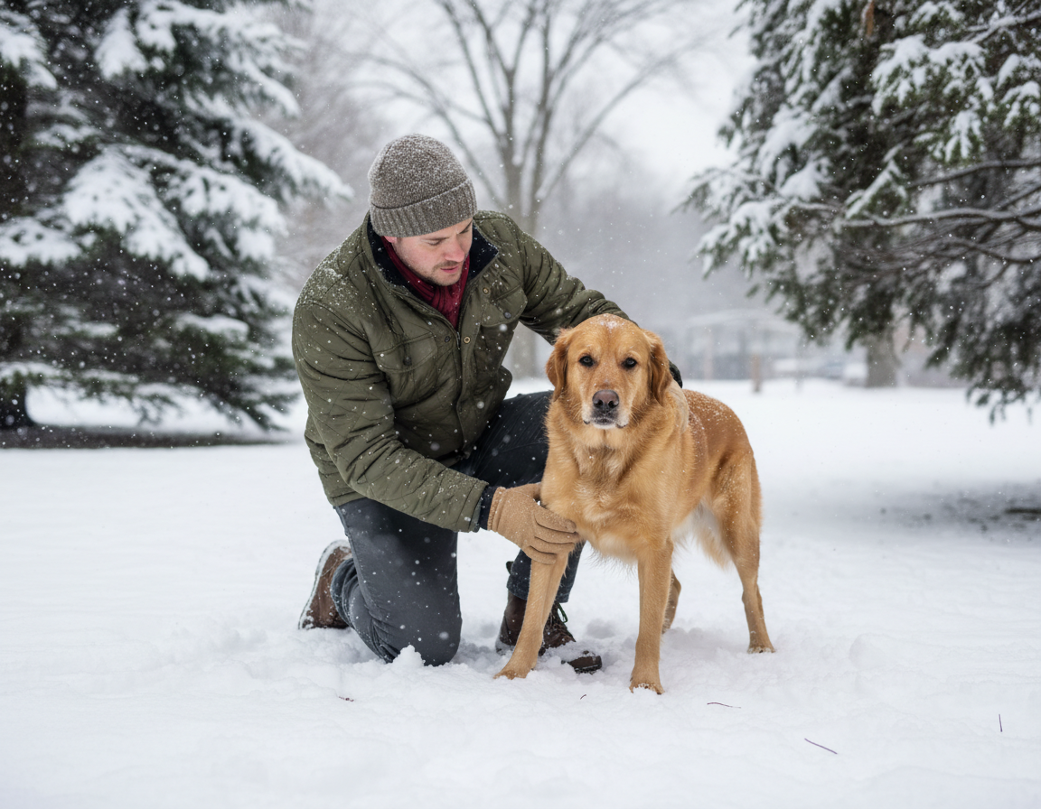 pies zima rozpoznawanie zakwasów mięśni